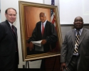 Artist Harold Davis and Judge Adams